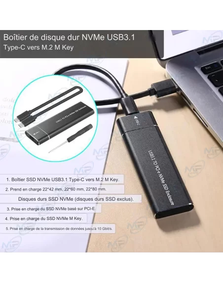Boitier pour Disque dur SSD M2